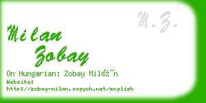 milan zobay business card